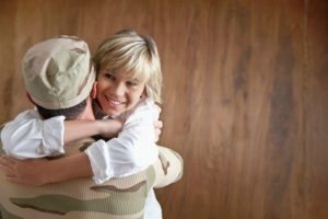 Military member and his child